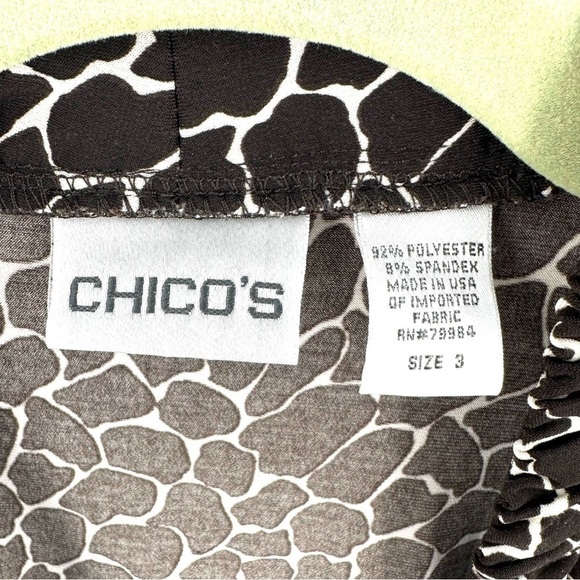 Chicos Cardigan Womens XL Slinky Stretch Animal Print Office Travel Capsule - Picture 4 of 7